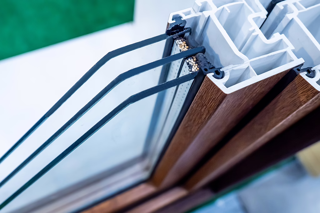 multi-pane window cross-section