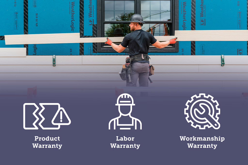 Three typical layers of warranty protection: product-warranty, labor warranty and workmanship warranty