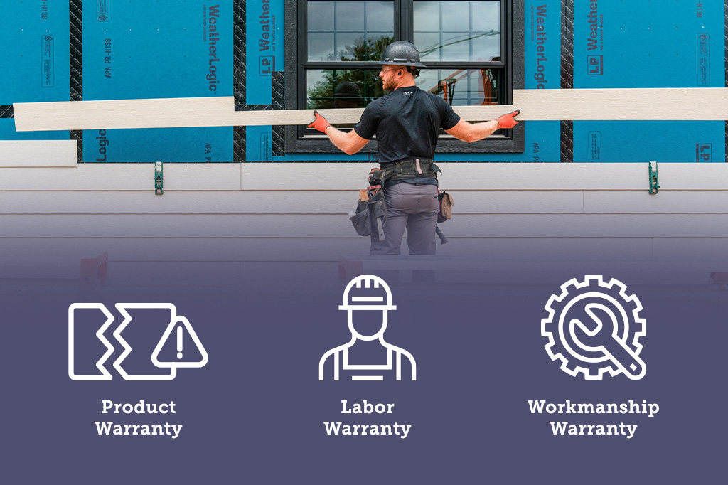 Three typical layers of warranty protection: product-warranty, labor warranty and workmanship warranty