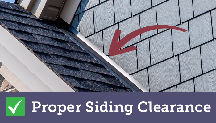 proper siding clearance