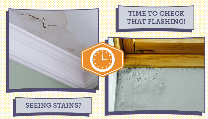 Time to check that flashing! Seeing stains?